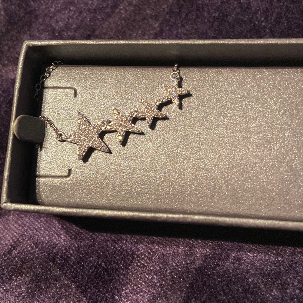 Sterling silver shooting star 16 inch necklace with 1inch extension
